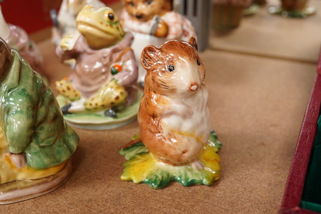 Nineteen Beatrix Potter character stamped F Warne and Co, Beswick, 10cm